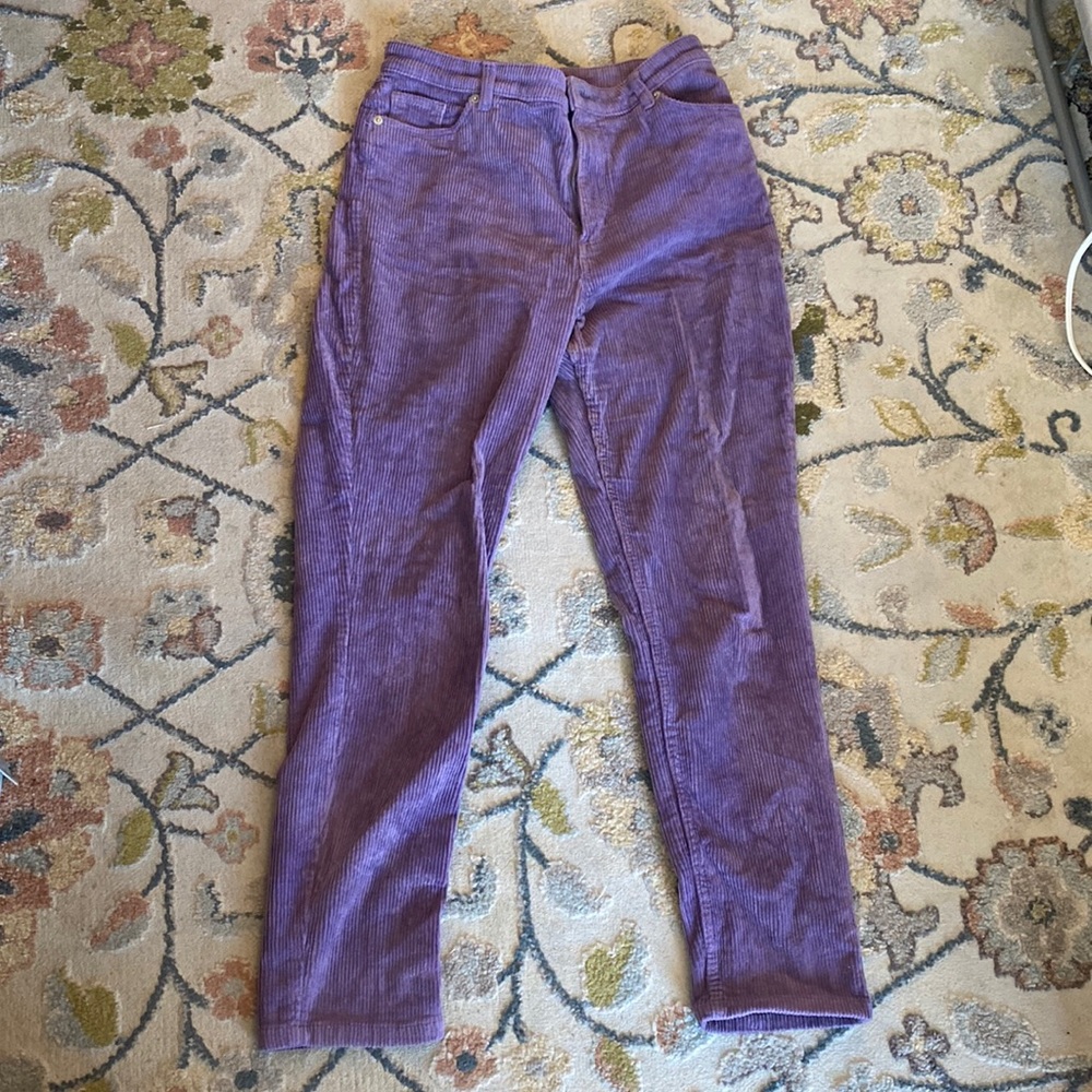 Monki purple corduroy trousers